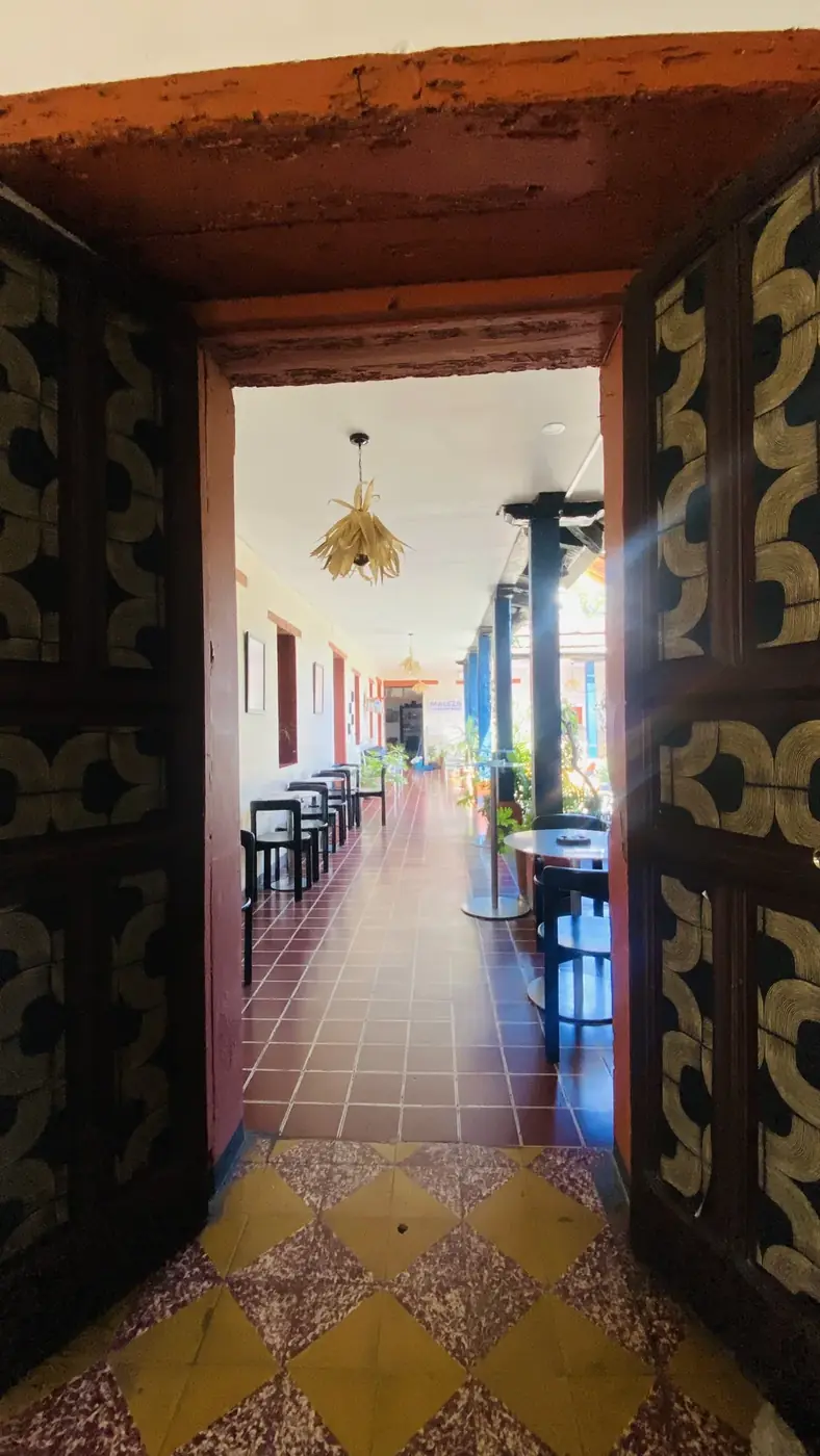 A quiet colonial corridor in Antigua Guatemala