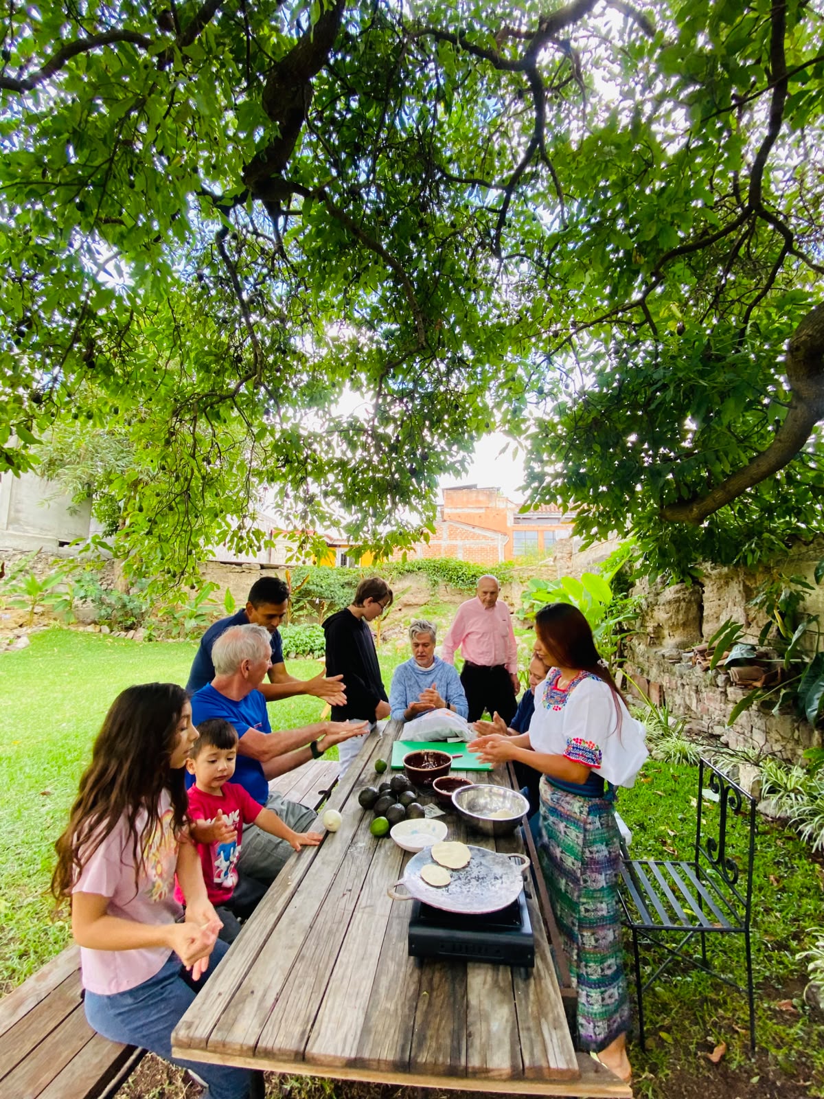 Outdoor class courtyard at Spanish Antigua